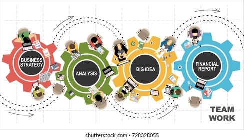 Flat design illustration concepts for business analysis and planning, consulting, team work, project management, financial report and strategy . Concepts web banner and printed materials.