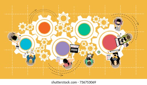 Flat design illustration concepts for business analysis and planning, consulting, team work, project management, financial report and strategy . Concepts web banner and printed materials.