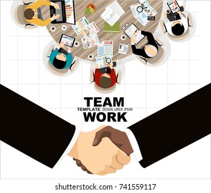 Flat design illustration concepts for business analysis and planning, consulting, team work, project management. Business, team work, cooperation and partnership.