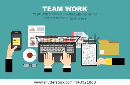 Flat design illustration concepts for business analysis and planning, consulting, team work, project management,financial report and strategy . Concepts web banner and printed materials.