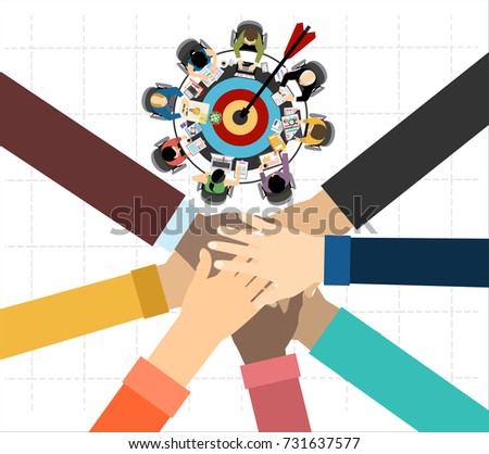 Flat design illustration concepts for business analysis and planning, consulting, team work, project management. Business, team work, cooperation and partnership.