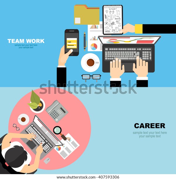 Flat Design Illustration Concepts Business Analysis Stock Vector