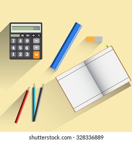 Flat design illustration concepts for homework.
