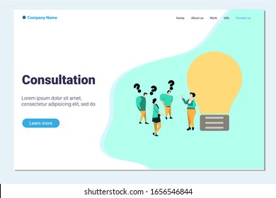 Ilustración de diseño plano
 concepto de consulta 
