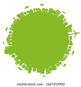 Flat design illustration of the Earth