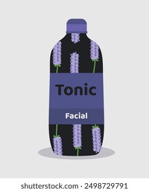 Flat Design Illustration Facial Tonic in Lavender