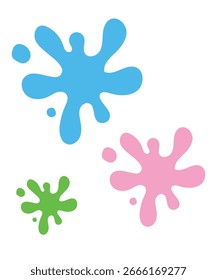 Ilustración de diseño plano con frasco con tres Colores en estilo Doodle