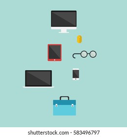 Flat design illustration for graphic design