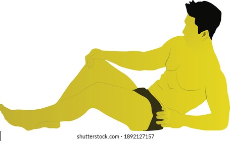 Flaches Design-Illustration eines Fitnessmodells