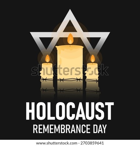 flat design illustration for holocaust remembrance day