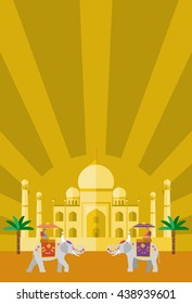 Flat design, Illustration of India icons