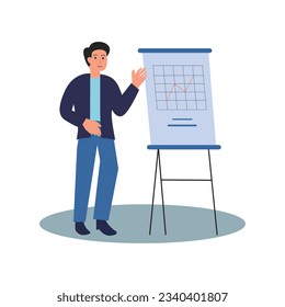 Flat design illustration landing page vector element
