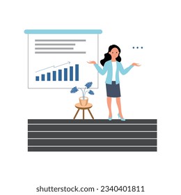Flat design illustration landing page vector element