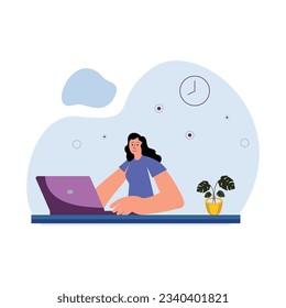 Flat design illustration landing page vector element
