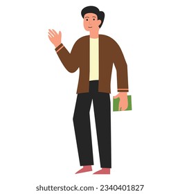 Flat design illustration landing page vector element