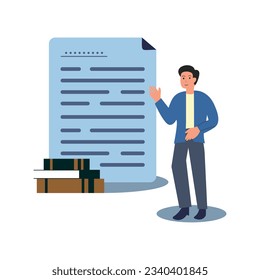 Flat design illustration landing page vector element