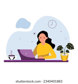 Flat design illustration landing page vector element