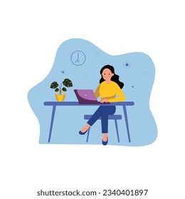 Flat design illustration landing page vector element