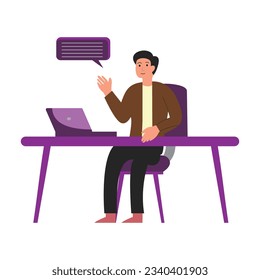 Flat design illustration landing page vector element