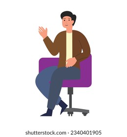 Flat design illustration landing page vector element