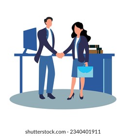 Flat design illustration landing page vector element