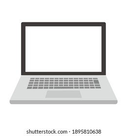 Flat design illustration of laptop