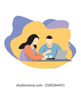 ilustración de diseño plano del aprendizaje, concepto de negocio. Indonesia, Salatiga 2 de agosto de 2022