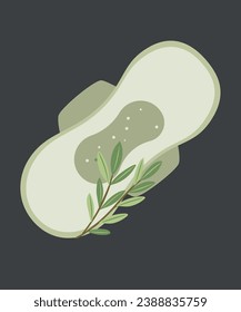  Flat Design Illustration with Leaves and Pad