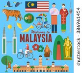 Flat design, Illustration of Malaysia