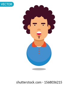 flat design illustration, man character