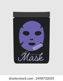 Flat Design Design Illustration with Mask at Lavender