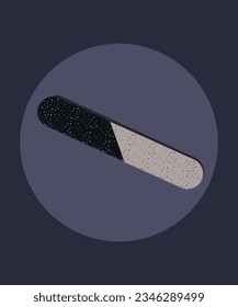 Flat Design Illustration with Nail File