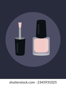 Ilustración de diseño plano con Nail Polaco