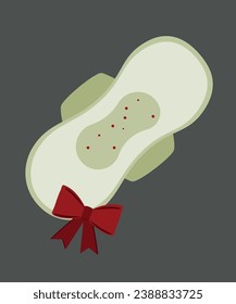  Flat Design Illustration with Pad and Ribbon