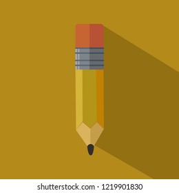 Flat design illustration of a Pencil
