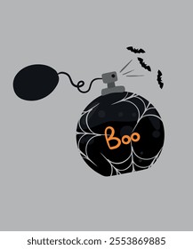 Flat Design Illustration with Perfum at Boo Smell