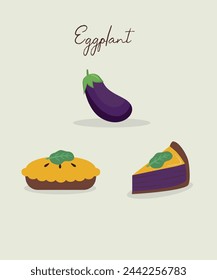Ilustración de diseño plano con tarta en la remolacha