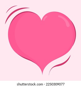 Flat design illustration of pink love blooming isolated object