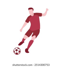 Design plano Ilustração de bola de chute do jogador