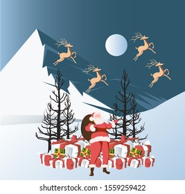 Flat Design illustration preparing for Christmas