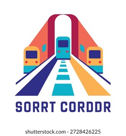 Ilustração de projeto plano que apresenta a infraestrutura de corredor inteligente que suporta a mobilidade autônoma conectada