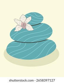 Ilustración de diseño plano con Rock