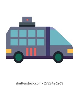 Ilustración de diseño plano que muestra conceptos de vehículos autónomos que transforman el transporte urbano moderno