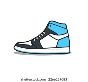 Flat Design Illustration of Side View Sneaker 3
