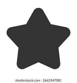 Flaches Design Illustration eines einfachen schwarzen Sterns Form Symbol im Vektorformat 