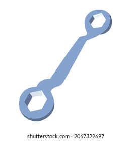 flat design illustration of a simple clutch nut wrench