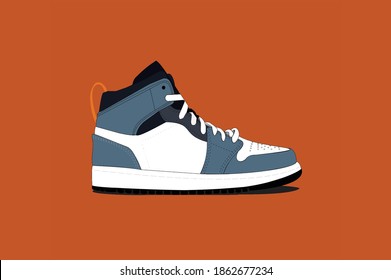 Ilustración de diseño plano de una zapatilla 