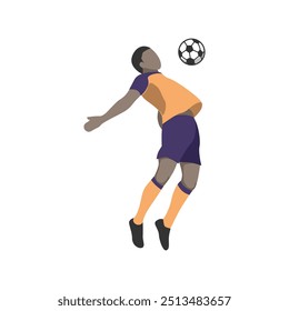 Flat Design Illustration of Soccer Player