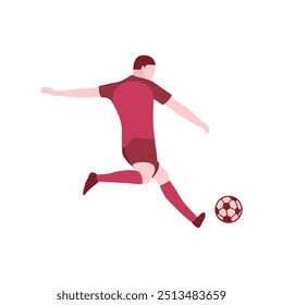 Flaches Design Illustration von Fußball-Spieler