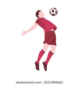 Flat Design Illustration of Soccer Player